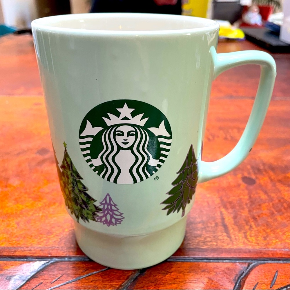 Starbucks 2020 Holiday Mug Green with Purple Pines (20oz)